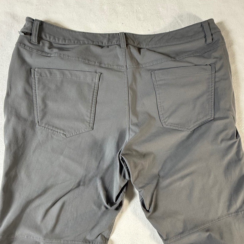 Lululemon ABC Warpstreme Pants Mens 38X30 Gray Slim Fit Technical Fabric LM5A43S - Picture 3 of 8